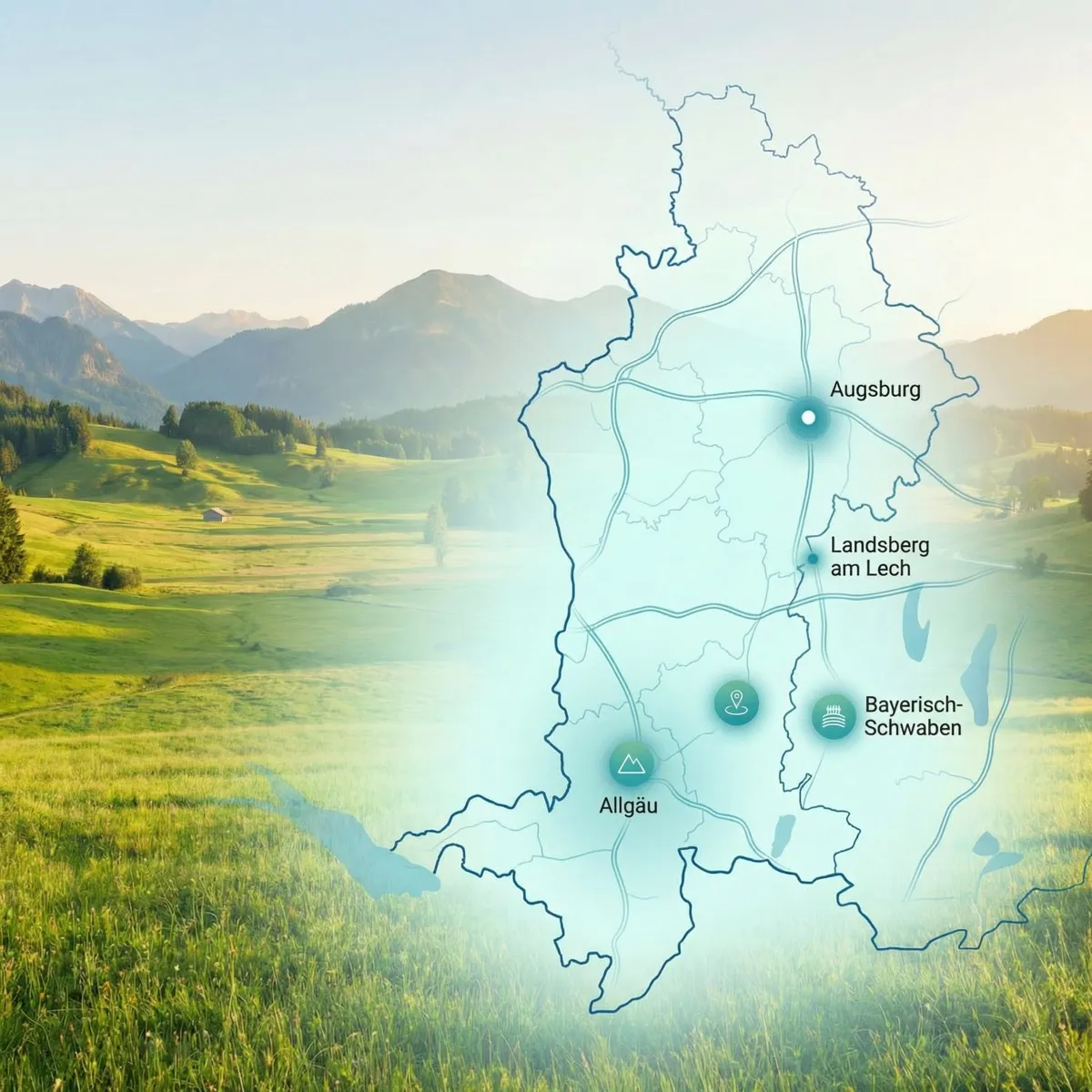 Servicegebiet Allgäu Automaten — Schwaben & Allgäu Karte